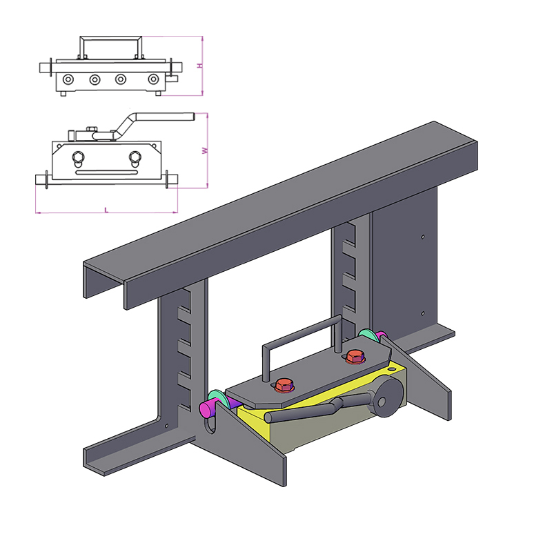 Sluit de magneet met handvat