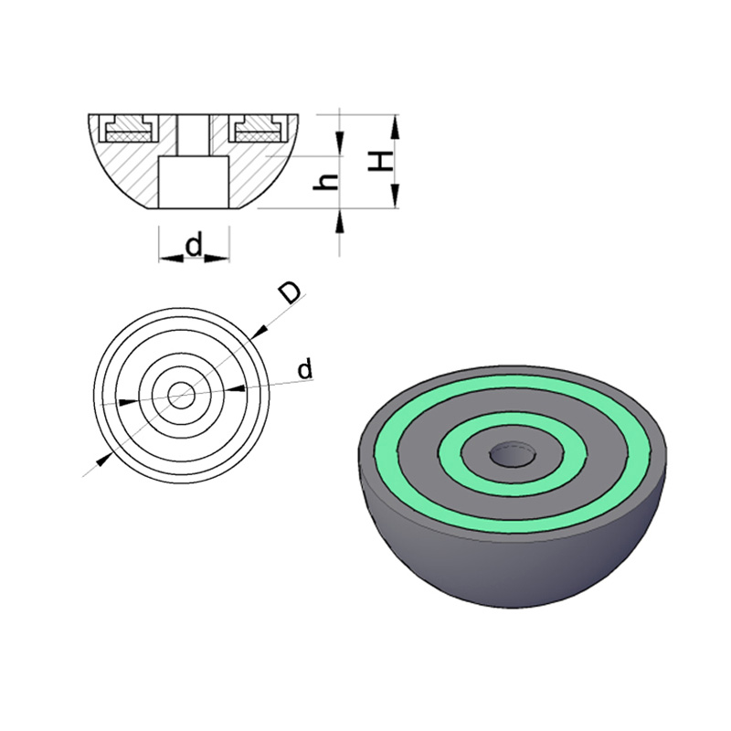 Stalen magnetische uitsparing voormalige